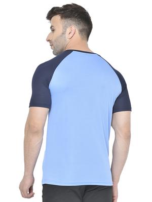 light blue color block raglan t-shirt - 17614753 - Standard Image - 3