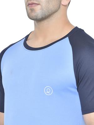 light blue color block raglan t-shirt - 17614753 - Standard Image - 5