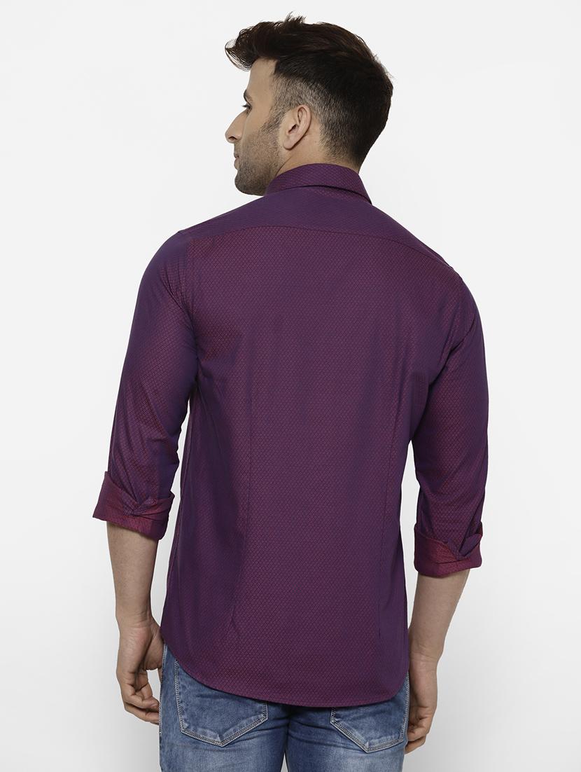 purple printed casual shirt - 17614774 - Zoom Image - 3