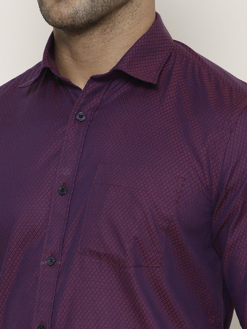 purple printed casual shirt - 17614774 - Zoom Image - 5