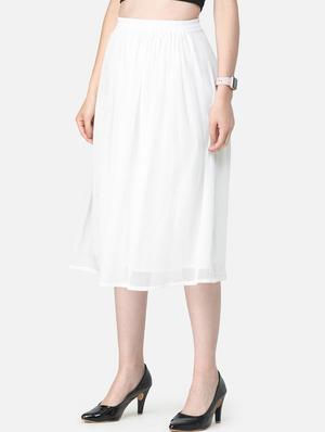 white cotton aline skirts - 17614820 - Standard Image - 2