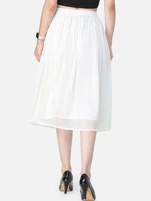 white cotton aline skirts - 17614820 - Standard Image - 3