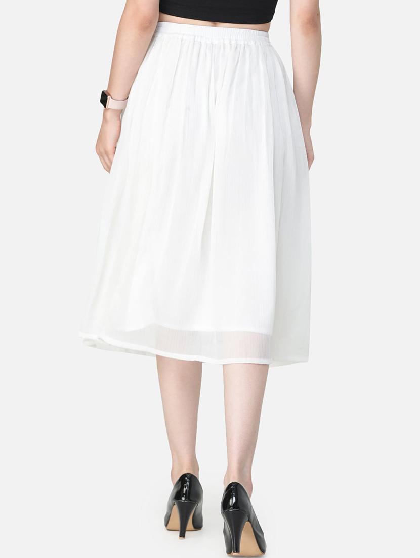 white cotton aline skirts - 17614820 - Zoom Image - 3