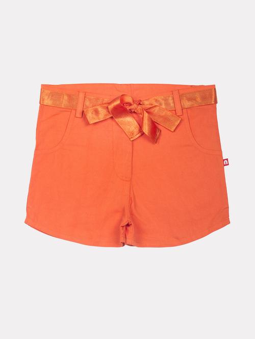 orange cotton shorts & three fourth - 17614925 - Standard Image - 1