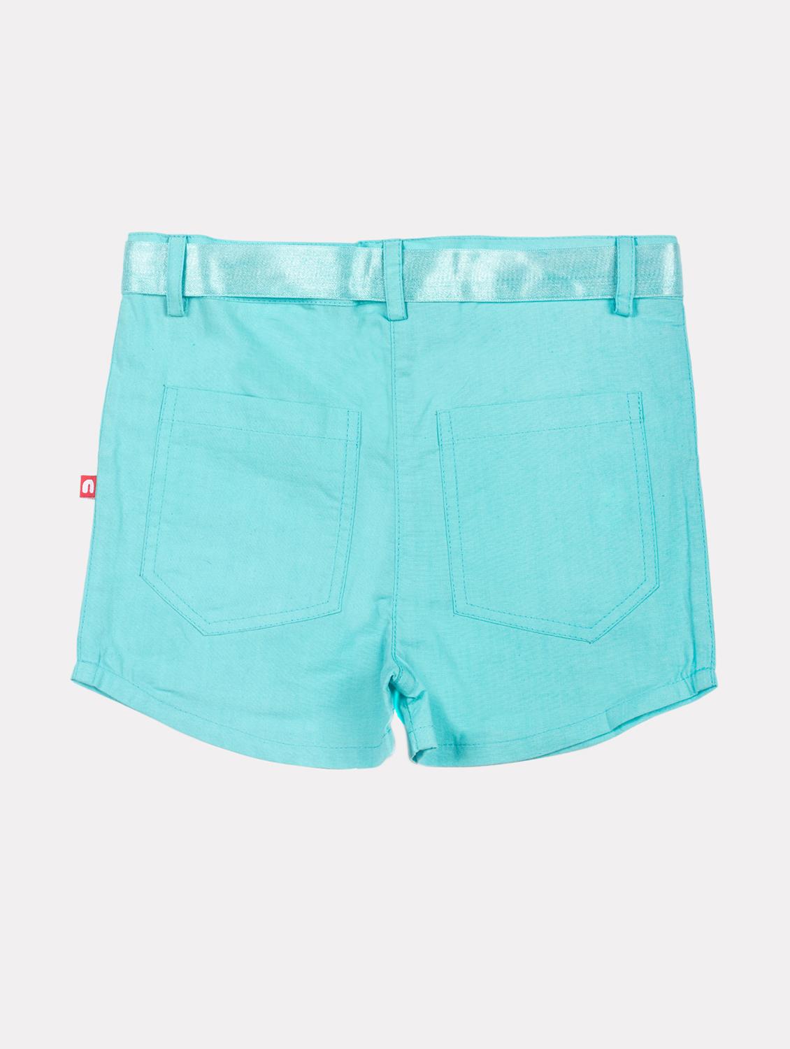 light blue cotton shorts & three fourth - 17614927 - Zoom Image - 2