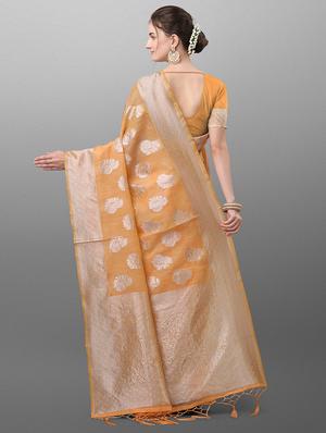 ethnic motifs banarasi saree with blouse - 17615001 - Standard Image - 2