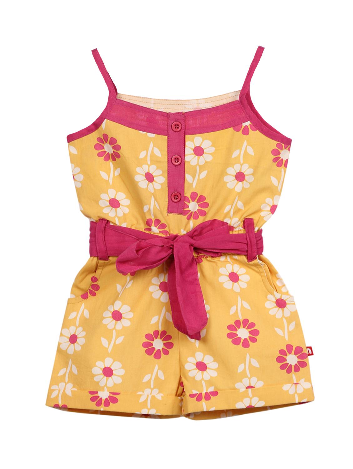 yellow cotton playsuits twin sets & jump suit - 17615037 - Zoom Image - 1