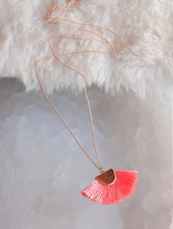 gold metal chain necklace - 17615040 - Zoom Image - 2