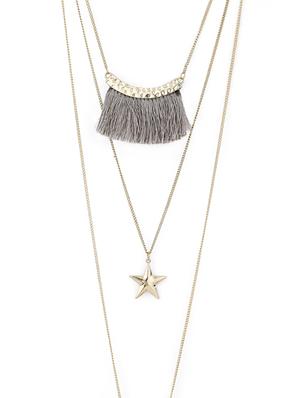 gold metal chain necklace - 17615043 - Standard Image - 2