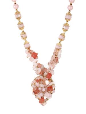 white metal statement necklace - 17615044 - Standard Image - 3