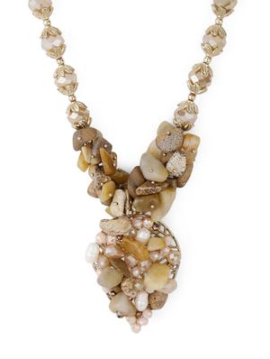 white metal statement necklace - 17615045 - Standard Image - 3