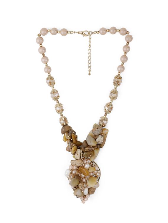 white metal statement necklace - 17615045 - Zoom Image - 4