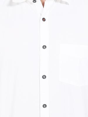 white solid casual shirt - 17615227 - Standard Image - 5