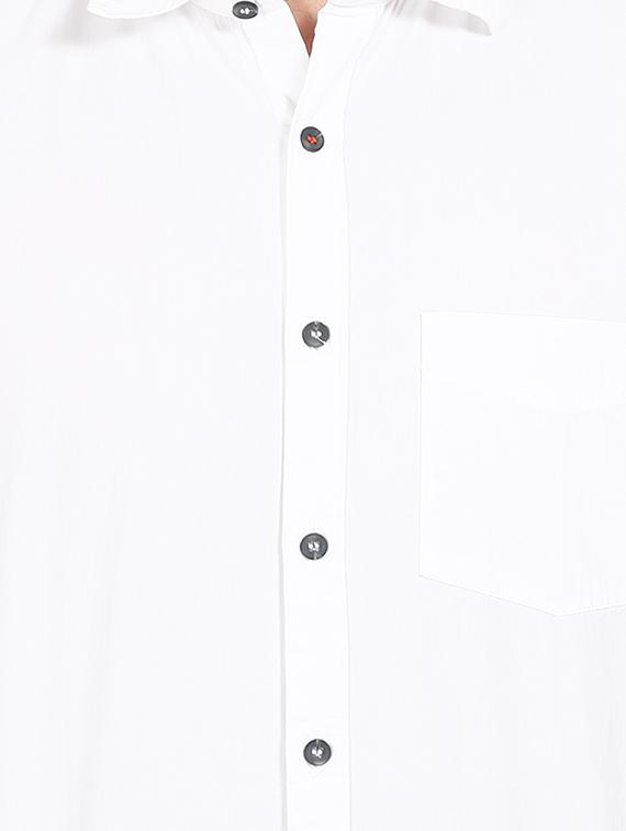 white solid casual shirt - 17615227 - Zoom Image - 5