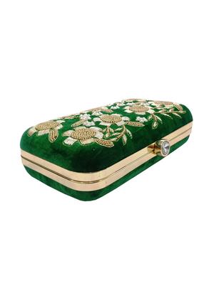 green velvet box clutch - 17615372 - Standard Image - 6