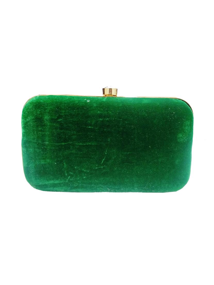 green velvet box clutch - 17615372 - Zoom Image - 2