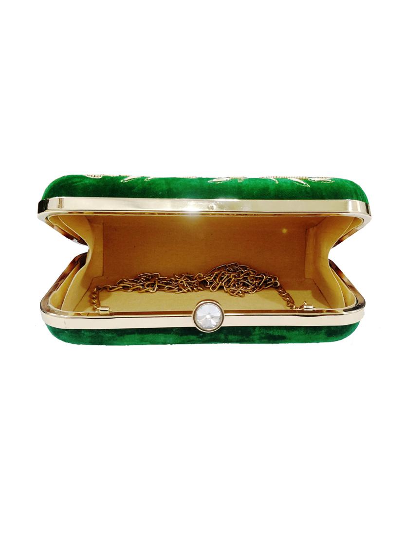 green velvet box clutch - 17615372 - Zoom Image - 3