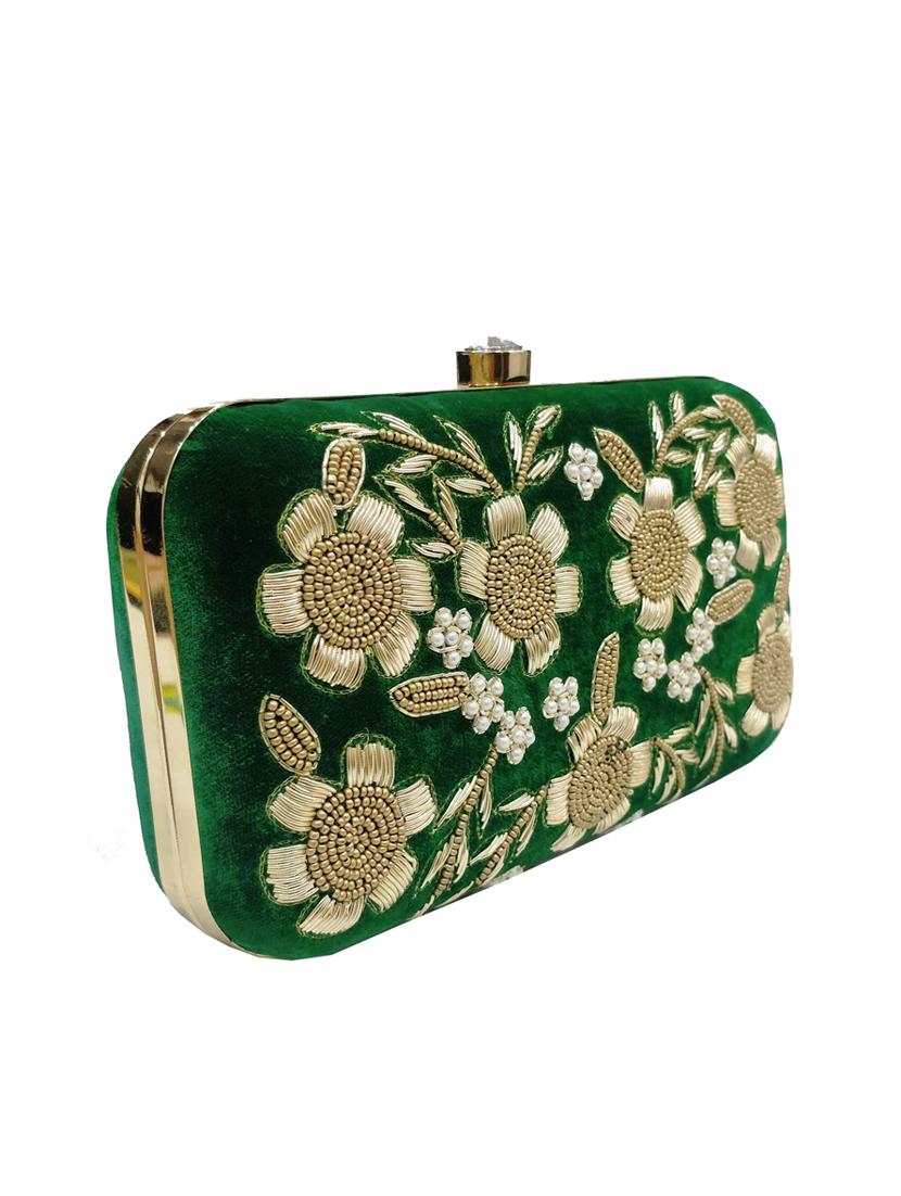 green velvet box clutch - 17615372 - Zoom Image - 5