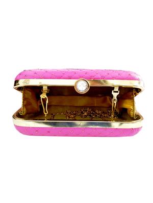 pink leatherette (pu) box clutch - 17615436 - Standard Image - 3