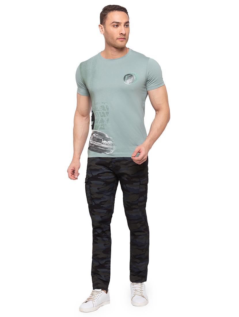 navy blue camouflage cargo trouser - 17615471 - Zoom Image - 4