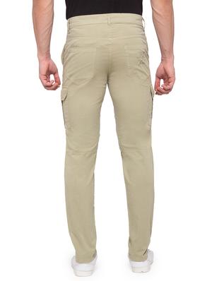 beige solid cargo trouser - 17615474 - Standard Image - 3