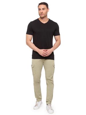 beige solid cargo trouser - 17615474 - Standard Image - 4