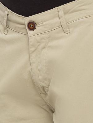 beige solid cargo trouser - 17615474 - Standard Image - 5
