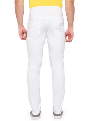 white solid cargo trouser - 17615475 - Standard Image - 3