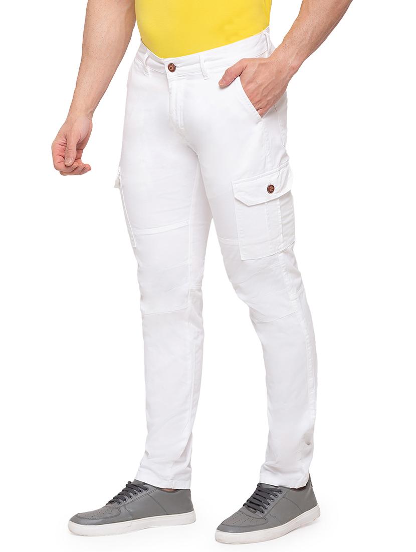 white solid cargo trouser - 17615475 - Zoom Image - 2