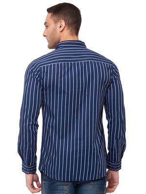 blue striped casual shirt - 17615483 - Standard Image - 3