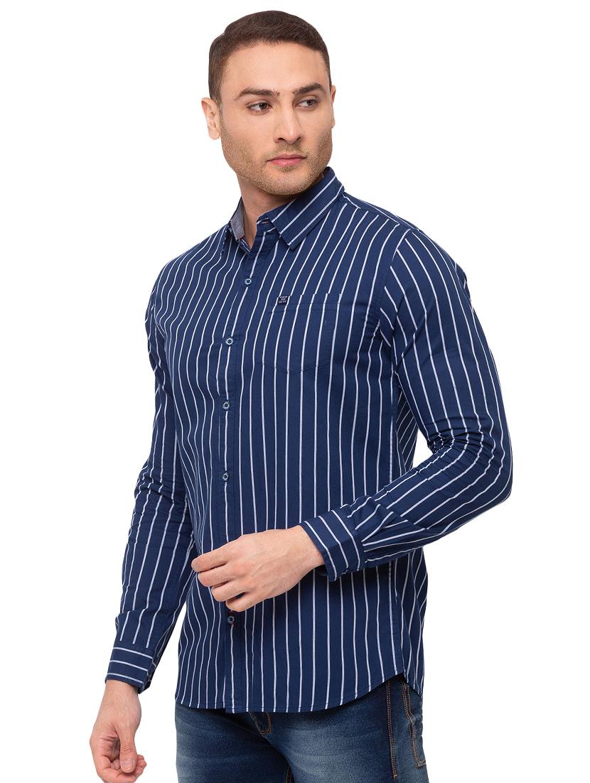 blue striped casual shirt - 17615483 - Zoom Image - 2