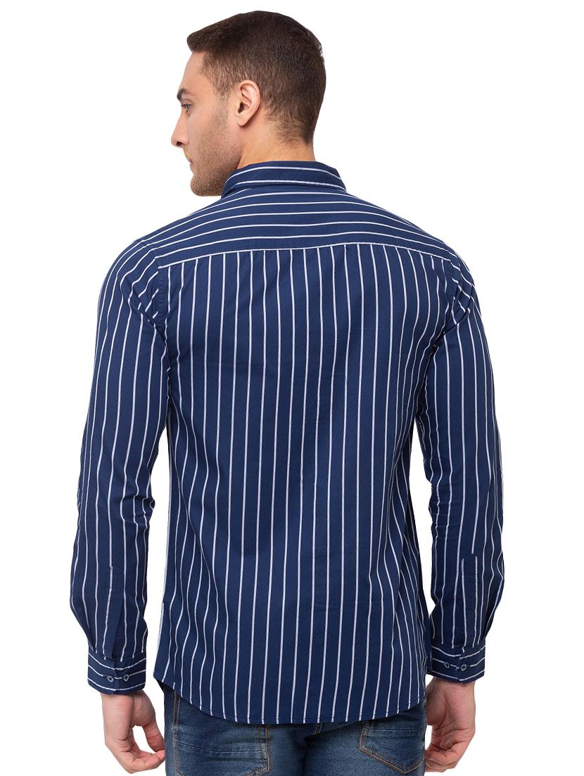 blue striped casual shirt - 17615483 - Zoom Image - 3