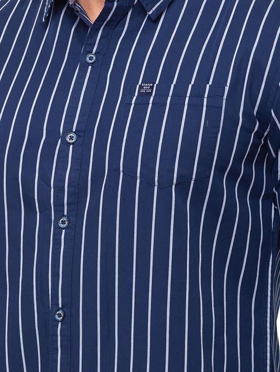 blue striped casual shirt - 17615483 - Zoom Image - 5