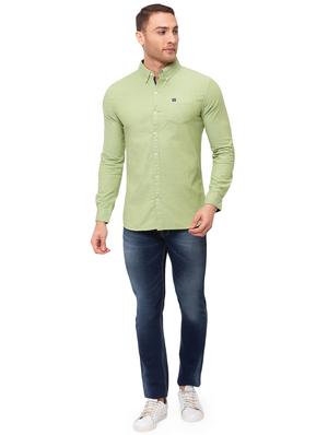 green solid casual shirt - 17615486 - Standard Image - 4