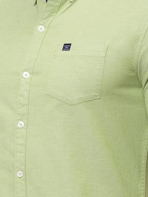 green solid casual shirt - 17615486 - Standard Image - 5