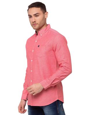 pink solid casual shirt - 17615487 - Standard Image - 2