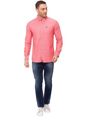 pink solid casual shirt - 17615487 - Standard Image - 4