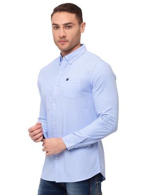 light blue solid casual shirt - 17615488 - Standard Image - 2