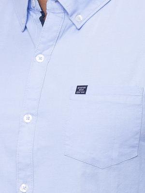 light blue solid casual shirt - 17615488 - Standard Image - 5