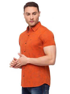 orange printed casual shirt - 17615492 - Standard Image - 2
