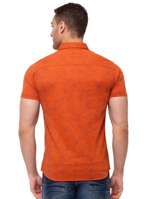 orange printed casual shirt - 17615492 - Standard Image - 3