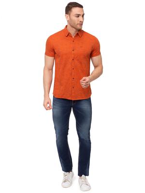 orange printed casual shirt - 17615492 - Standard Image - 4