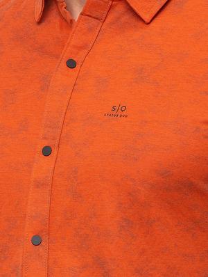 orange printed casual shirt - 17615492 - Standard Image - 5