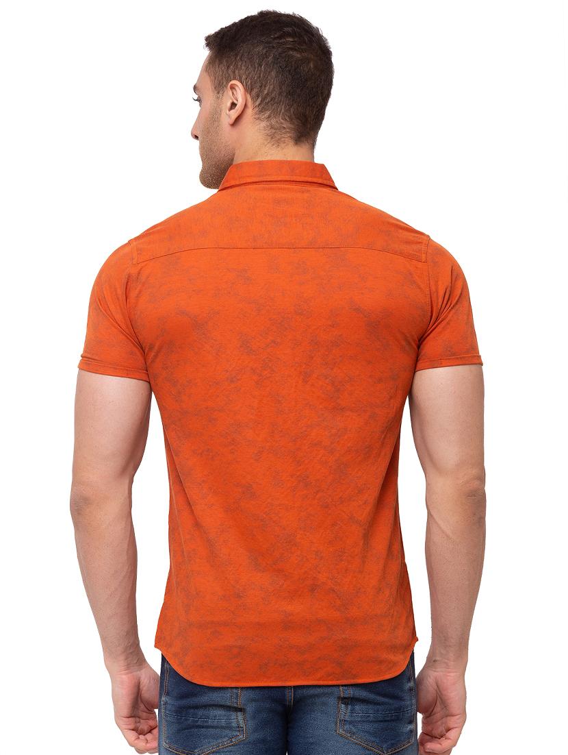 orange printed casual shirt - 17615492 - Zoom Image - 3