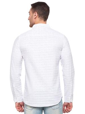 white printed casual shirt - 17615496 - Standard Image - 3