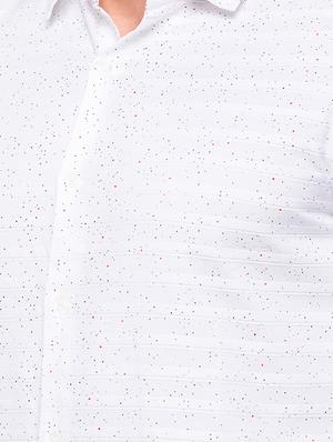 white printed casual shirt - 17615496 - Standard Image - 5