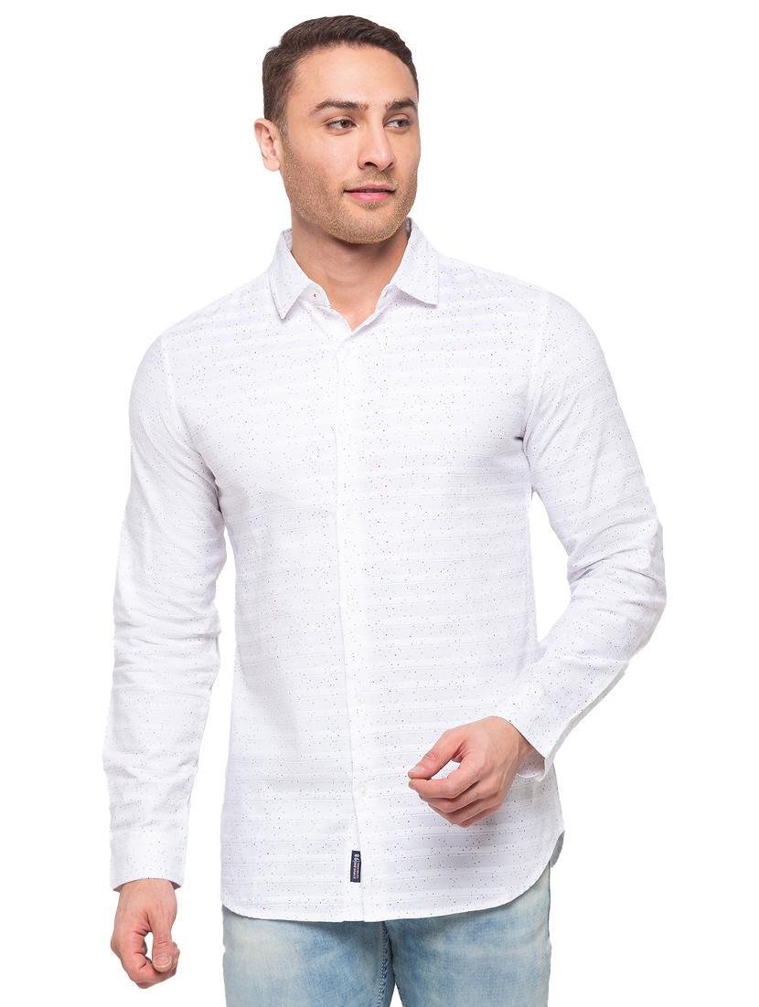 white printed casual shirt - 17615496 - Zoom Image - 1