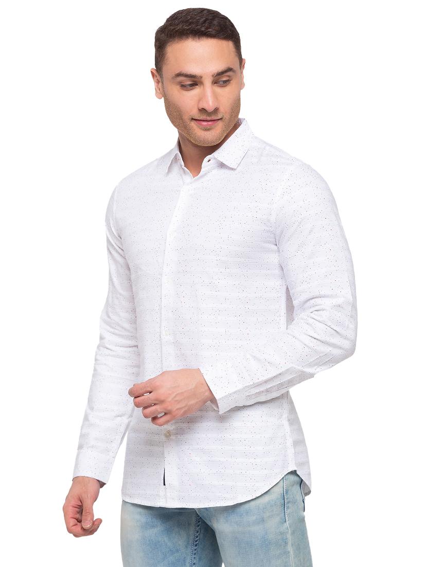 white printed casual shirt - 17615496 - Zoom Image - 2