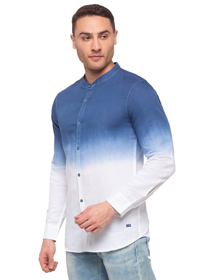 blue ombre casual shirt - 17615500 - Zoom Image - 2