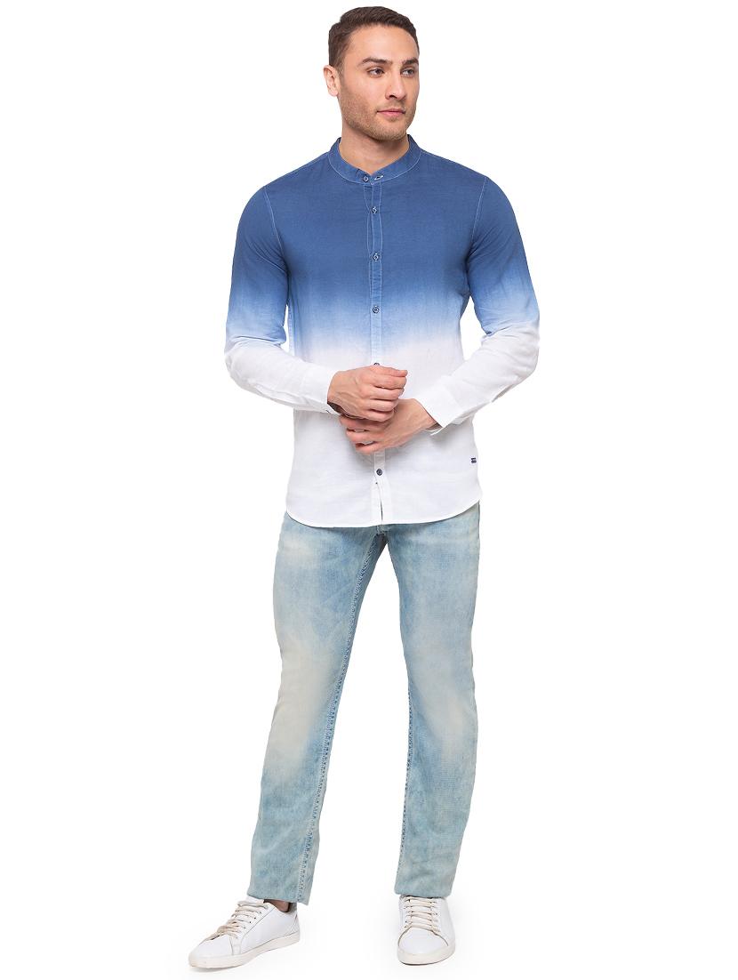 blue ombre casual shirt - 17615500 - Zoom Image - 4